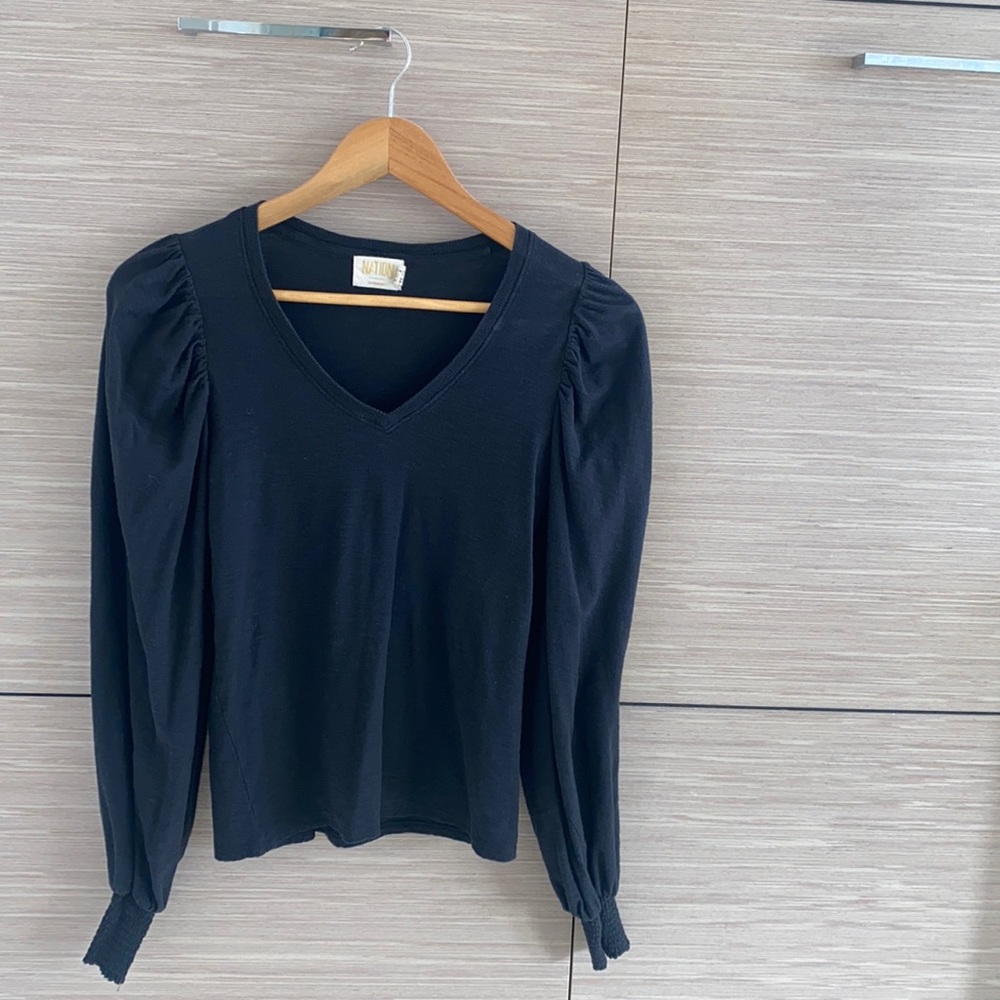Cute black cotton blouse. Gently used.